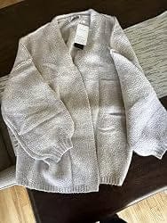Customer photo review of Oversized Lantern Sleeve Cardigan