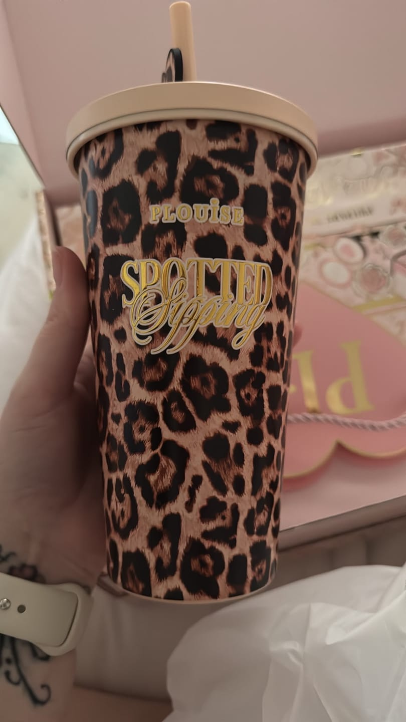 Customer photo review of Cheetah Spotted Sipping 600ml Stainless Steel Tumbler Cup