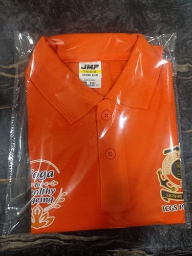 Customer photo review of Customized Polo T-Shirt With Your Company Logo | PrintMine.in