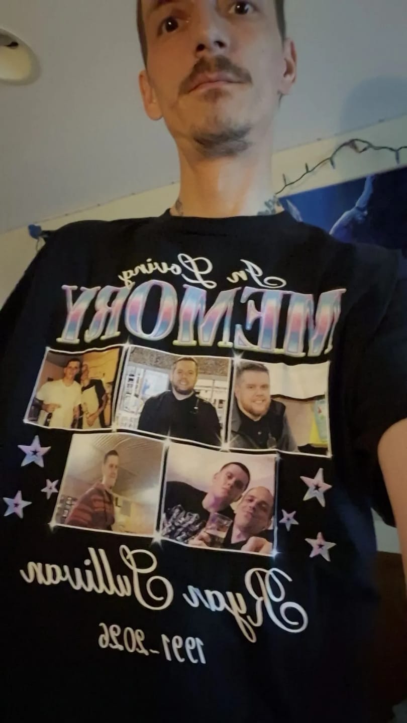 Customer photo review of Personalized Photo In Loving Memory T-Shirt, Sympathy Gift for Loss of a Loved One T-Shirt