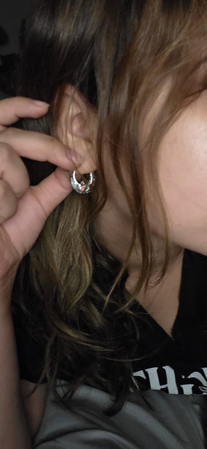 Customer photo review of LUNA HOOP EARRING