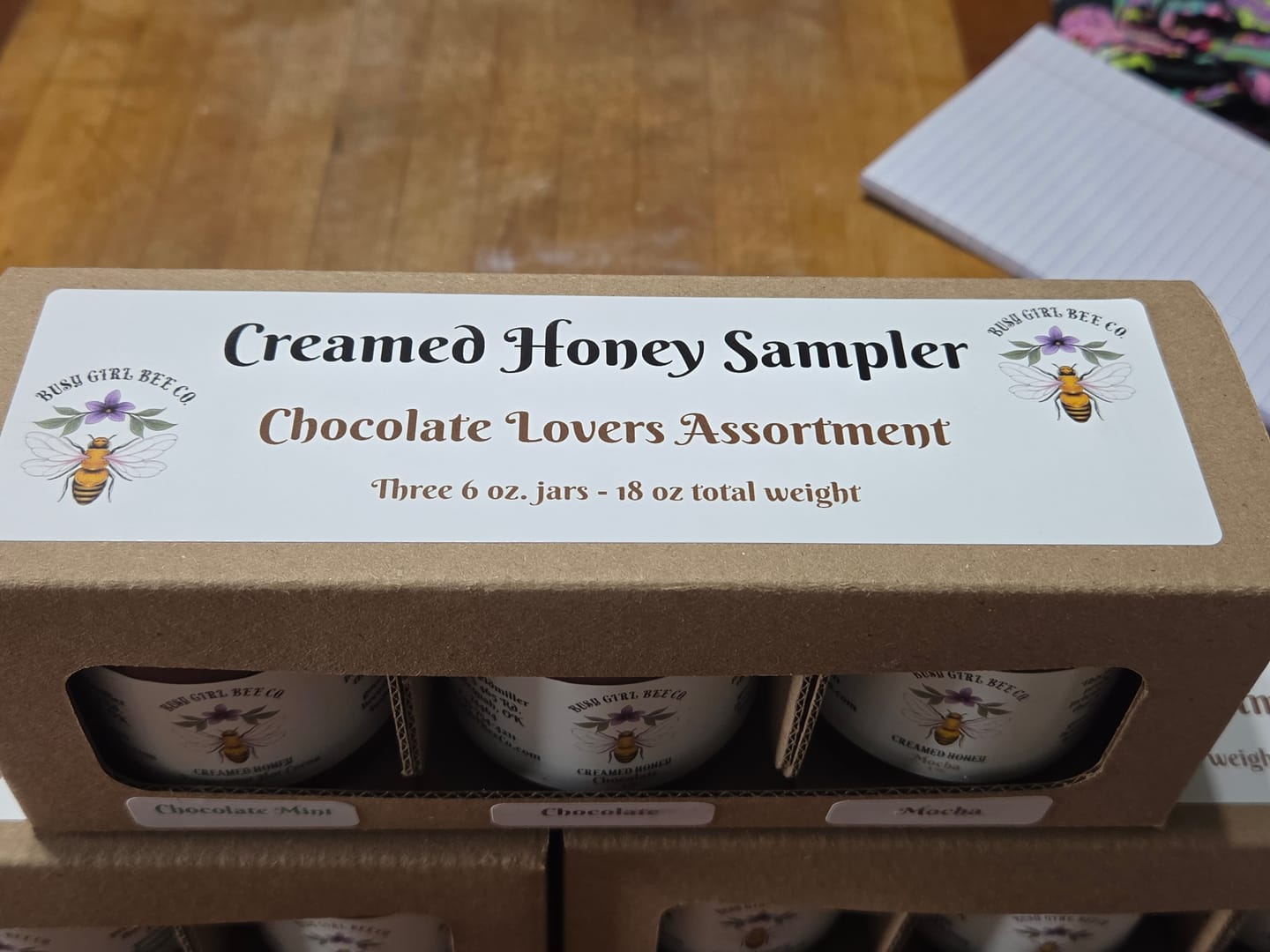 Customer photo review of 4 oz Straight Sided Glass Jar 3-Pack Retail Box™