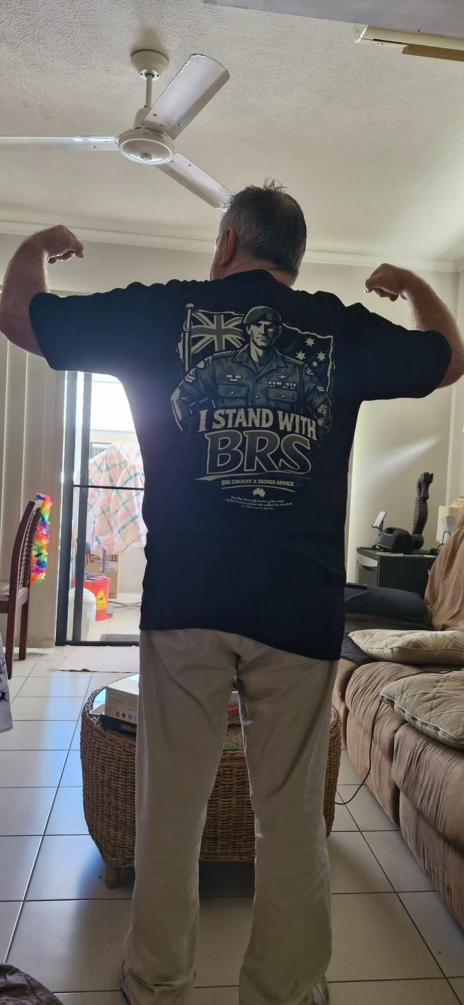 Customer photo review of Big Chocky | Stand With BRS Tee