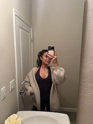 Customer photo review of Oversized Lantern Sleeve Cardigan