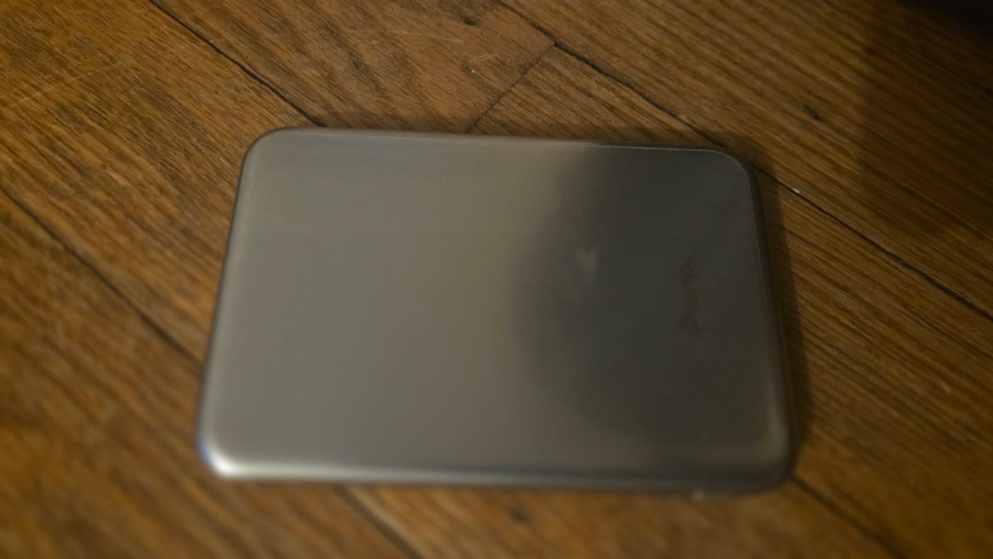 Customer photo review of SolidSafe™ Air 5K Solid-State Qi2 Power Bank w/Titanium Enclosure