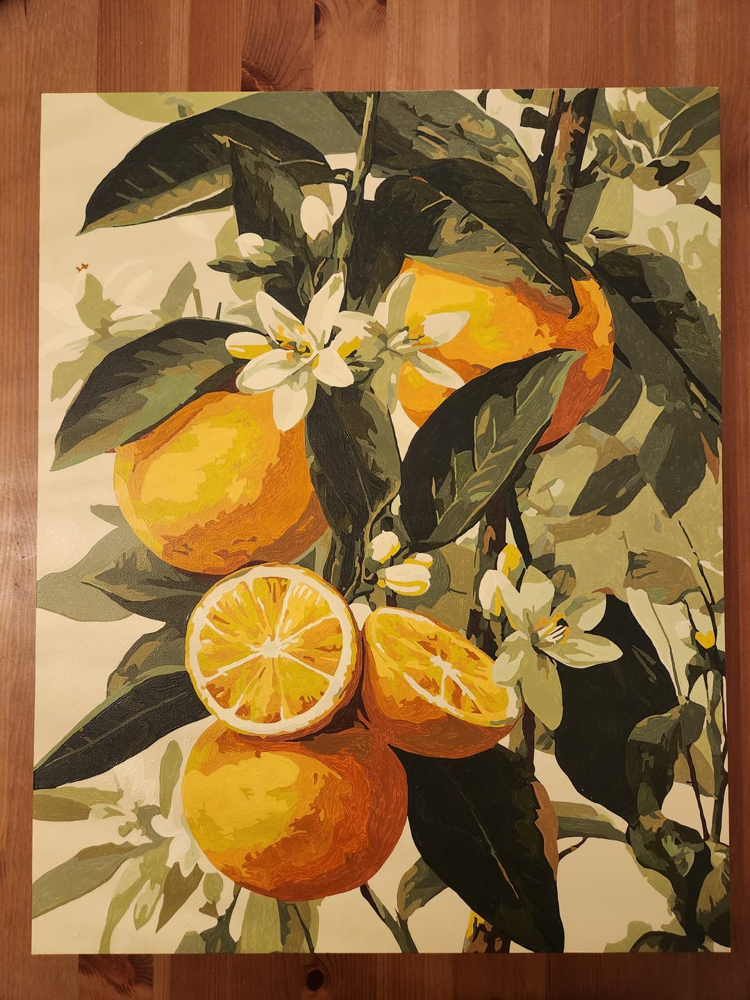 Customer photo review of Blooming citrus fruits | Paint by Number