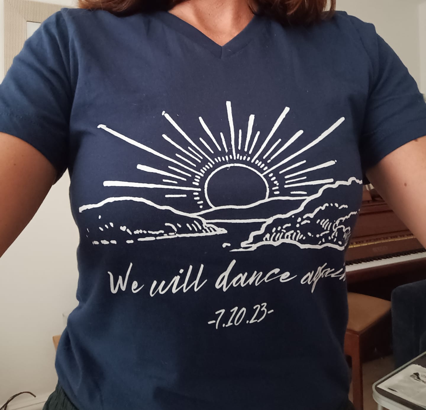 Customer photo review of We Will Dance Again | V-neck T-shirt