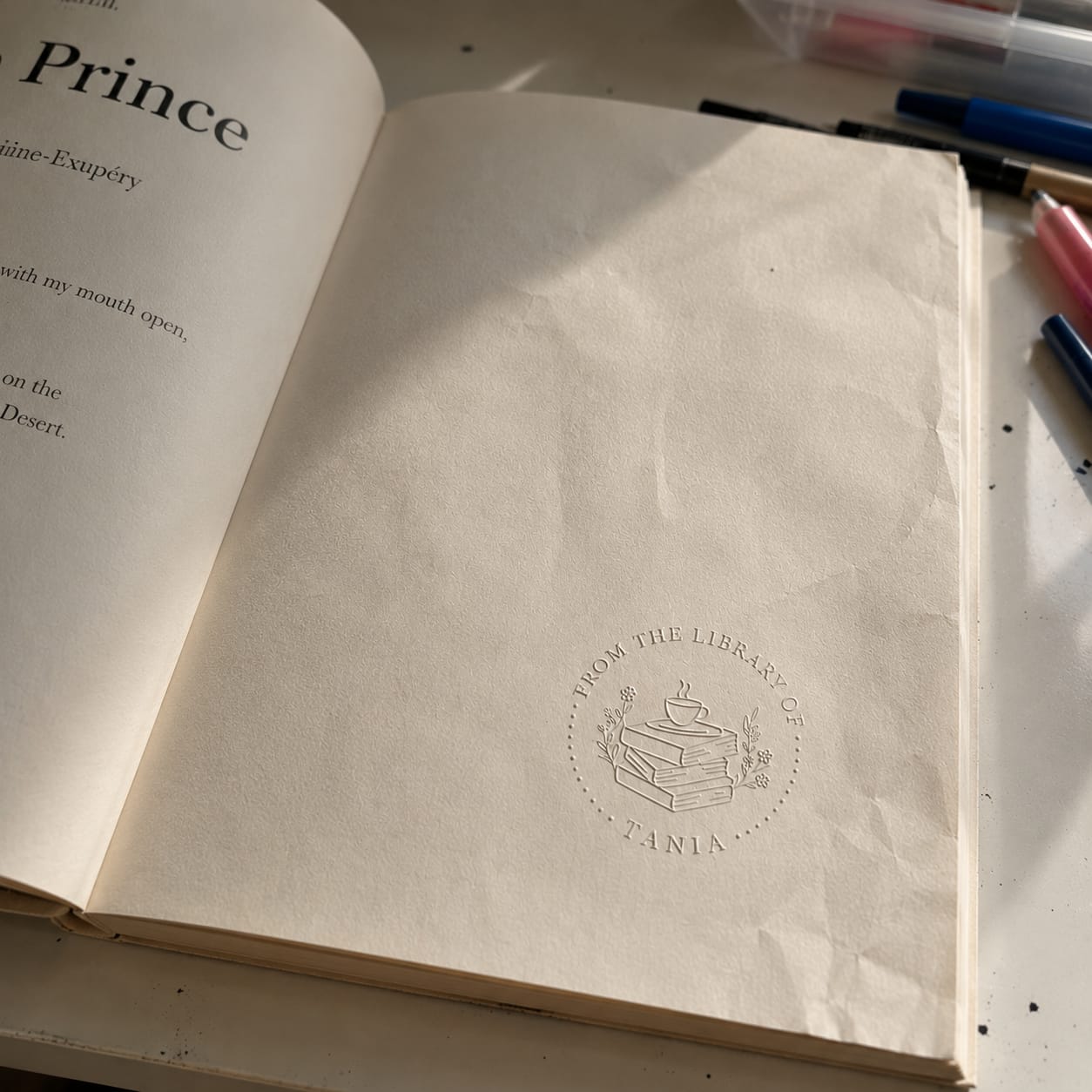 Customer photo review of Sello Personalizado para Libros