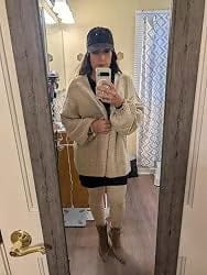 Customer photo review of Oversized Lantern Sleeve Cardigan