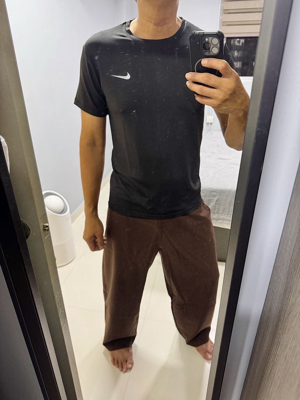 Customer photo review of Wide Leg Relaxed Cotton Pants