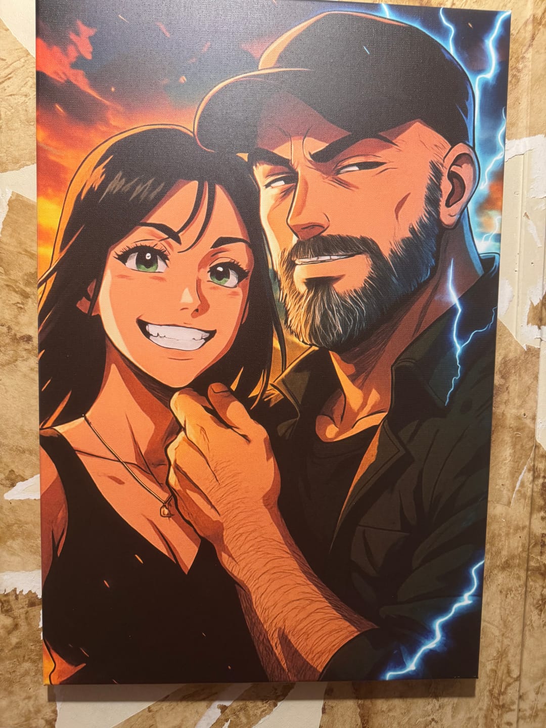 Customer photo review of Personalized Canvas - Portrait in Anime style
