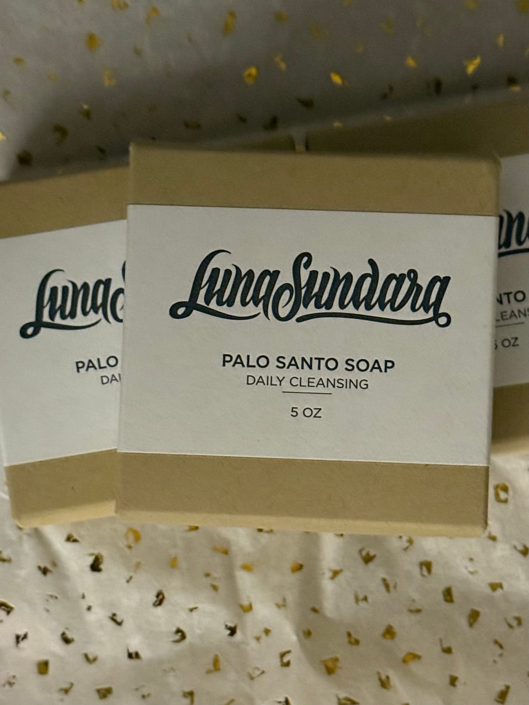 Customer photo review of Palo Santo Soap | Vegan Moisturizing Exfoliating Bar