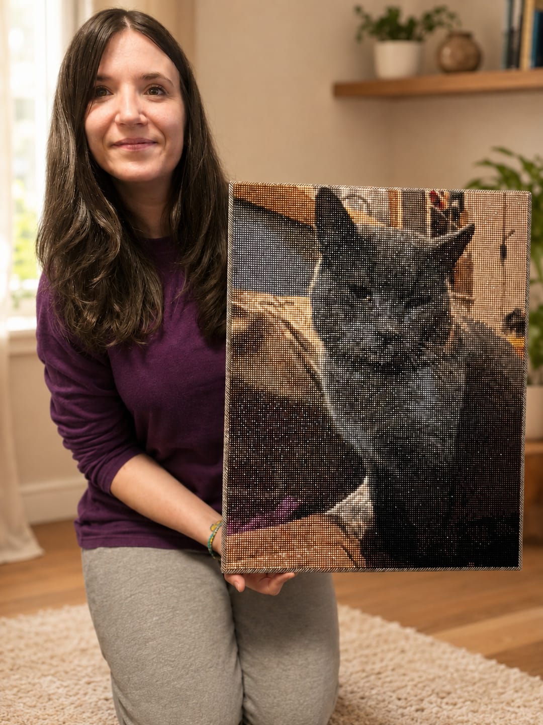 Customer photo review of Worlds Best Customized Diamond Painting Kit