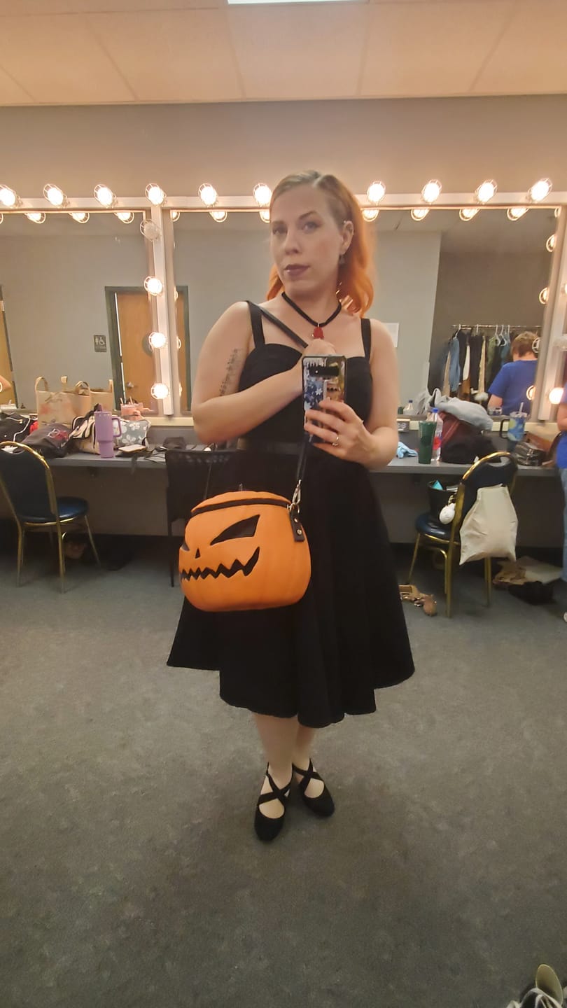 Customer photo review of FINAL SALE - Sleepy Hollow™ Pumpkin Bag