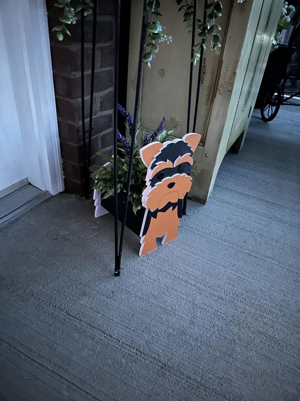 Customer photo review of Dog Planter - Yorkshire Terrier