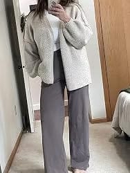 Customer photo review of Oversized Lantern Sleeve Cardigan