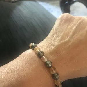 Customer photo review of FuAttract Wealth Prosperity & Success Energy Black Obsidian Pyrite Fortune Bracelet
