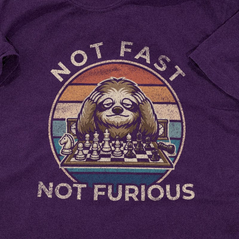 Customer photo review of Sloth not Furious Chess T-Shirt