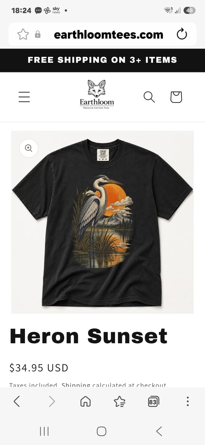 Customer photo review of Heron Sunset