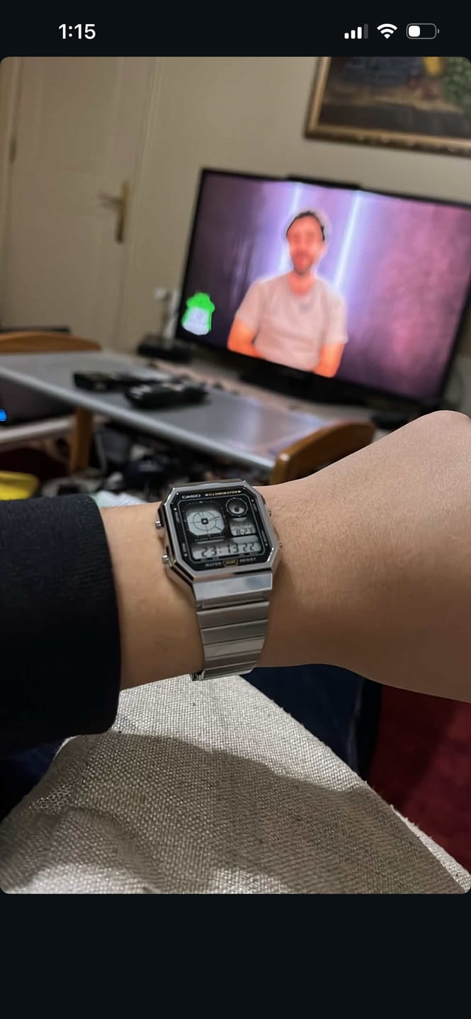 Customer photo review of Reloj Casio Vintage A130WE-1A Nuevo Twin-Graph Negro