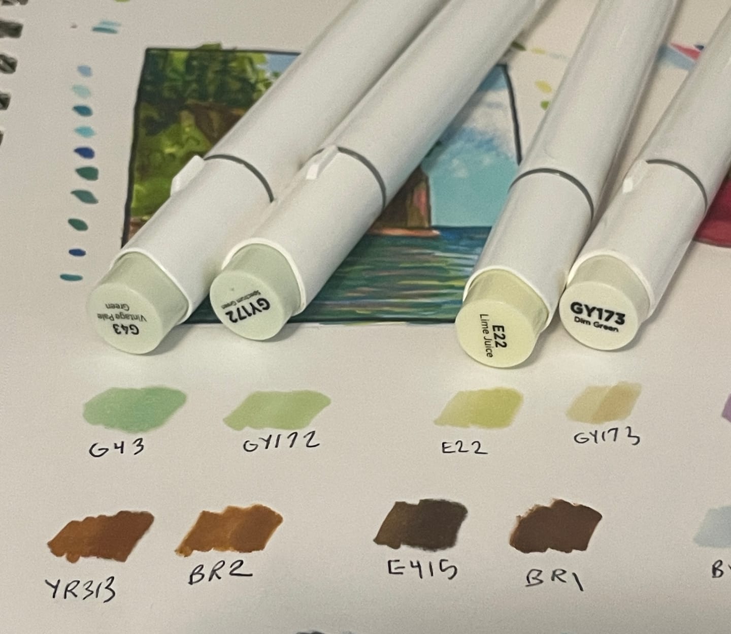 Customer photo review of Ohuhu Honolulu GY173 / E22 Individual Marker, Brush & Chisel