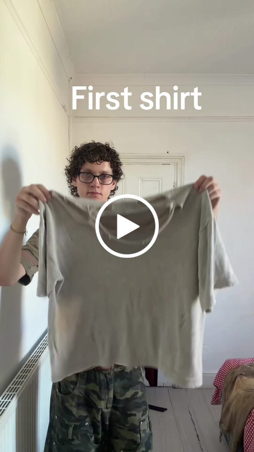 Customer video review of Personsoul Vintage Earth-Tone Faux-Layer Curved Jeans