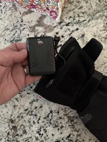 Customer photo review of Heated Riding Gloves Dual-Zone Temperature Control with Reinforced Knuckle Protection