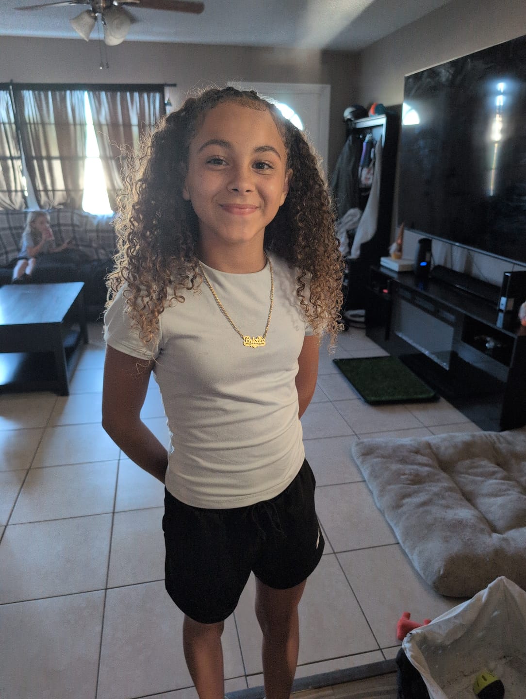 Customer photo review of Diamond Cut Love Heart Name Necklace