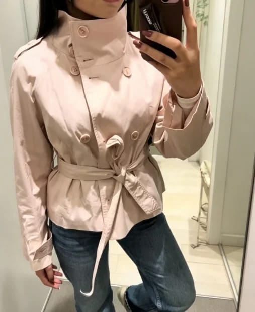 Customer photo review of Amy Belted Trench Jacket
