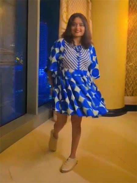 Customer photo review of Audrey Cotton Midi Dress