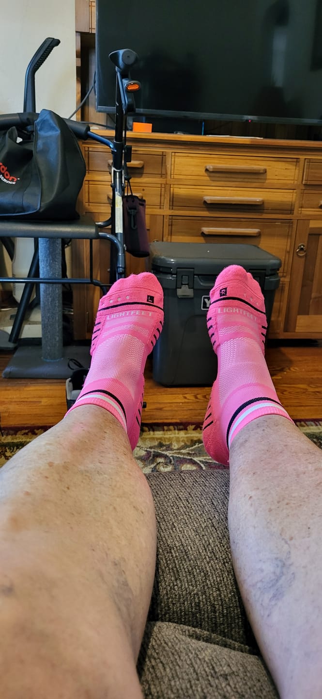 Customer photo review of Lightfeet Performance - 2 Stripes Quarter Socks