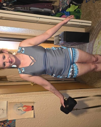 Customer photo review of ⏰LAST DAY 50% OFF -Women's Tummy Control Tankini Set with Built-In Bra – Flattering Boho Swimwear with Shorts