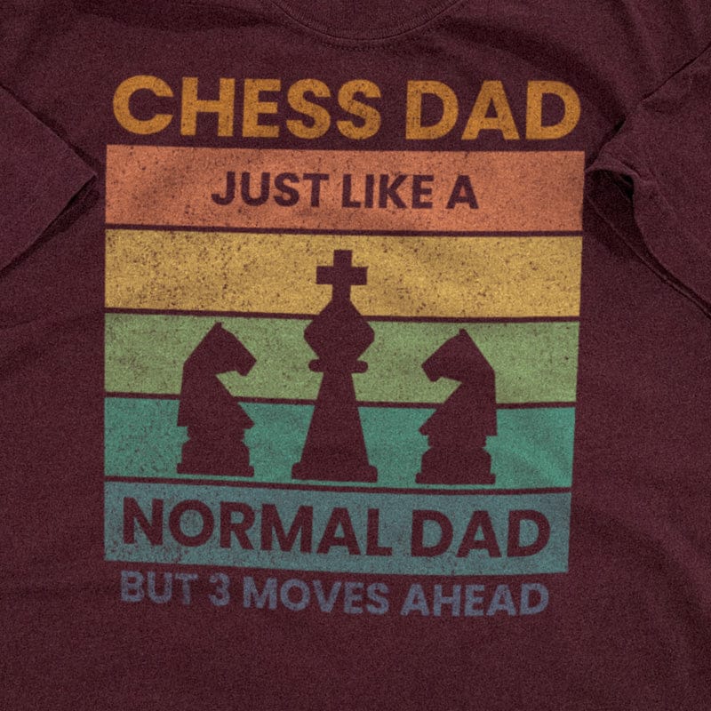 Customer photo review of 3 Moves Ahead Chess Dad T-Shirt