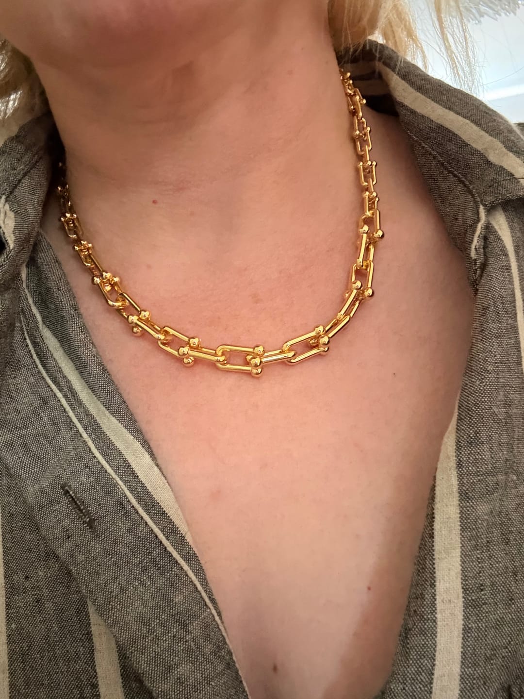 Customer photo review of HARDWEAR LINK GOLD NECKLACE