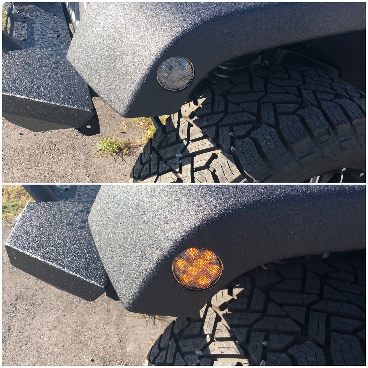 Customer photo review of Smoked Side Marker Lights For 07-18 Jeep Wrangler JK/ JKU