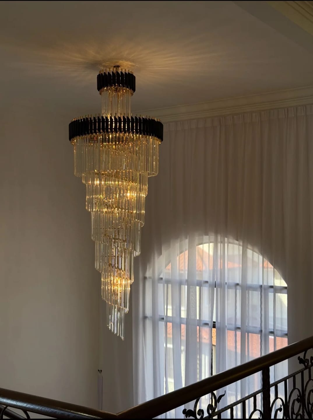 Customer photo review of Beth Extra Large Crystal Chandelier