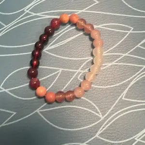 Customer photo review of FuAttract Self Love & Emotional Balance Garnet Rose Quartz White Jade Energy Bracelet