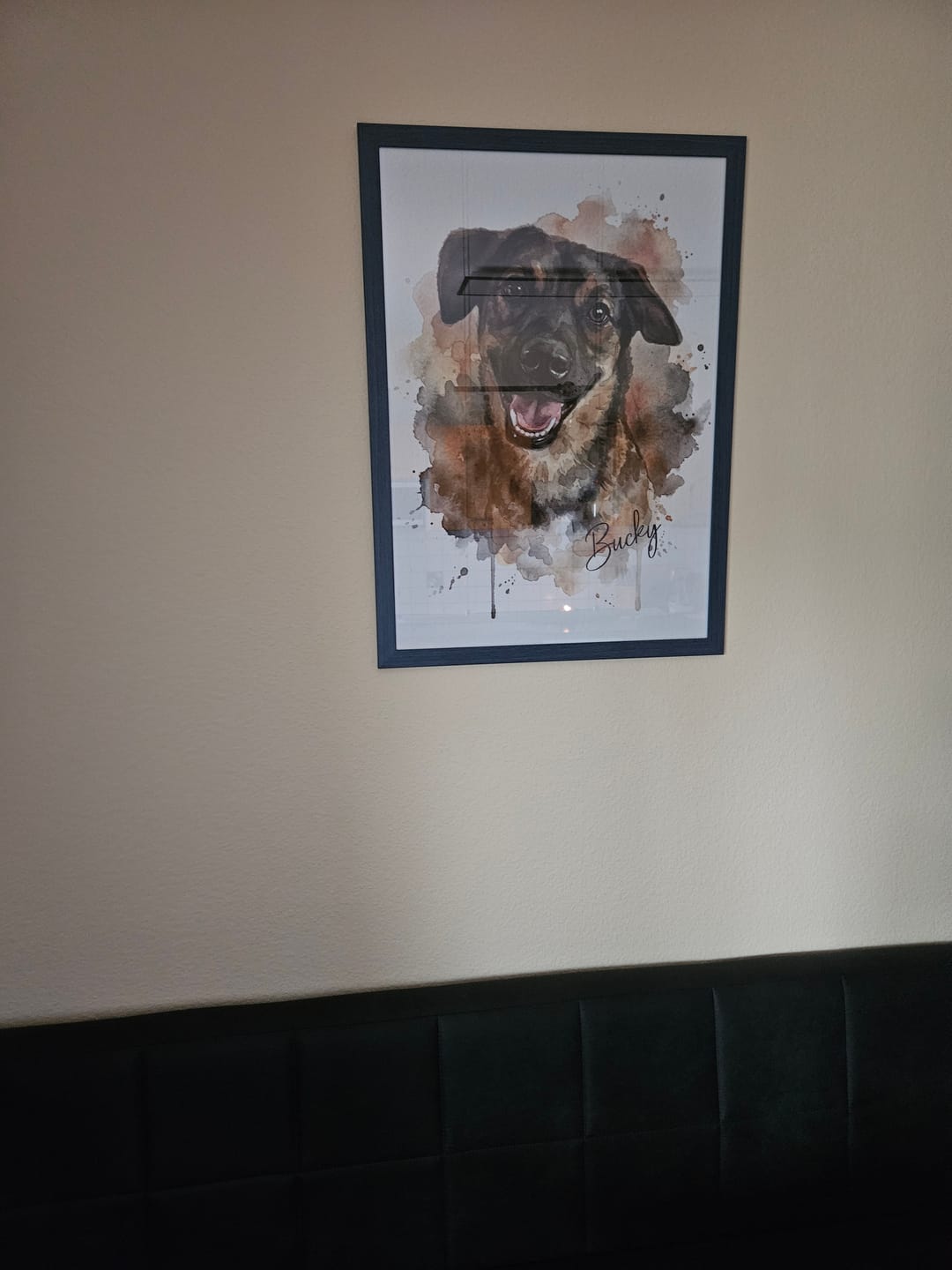 Customer photo review of Personalisiertes Hundeportrait Poster im Aquarell-Stil