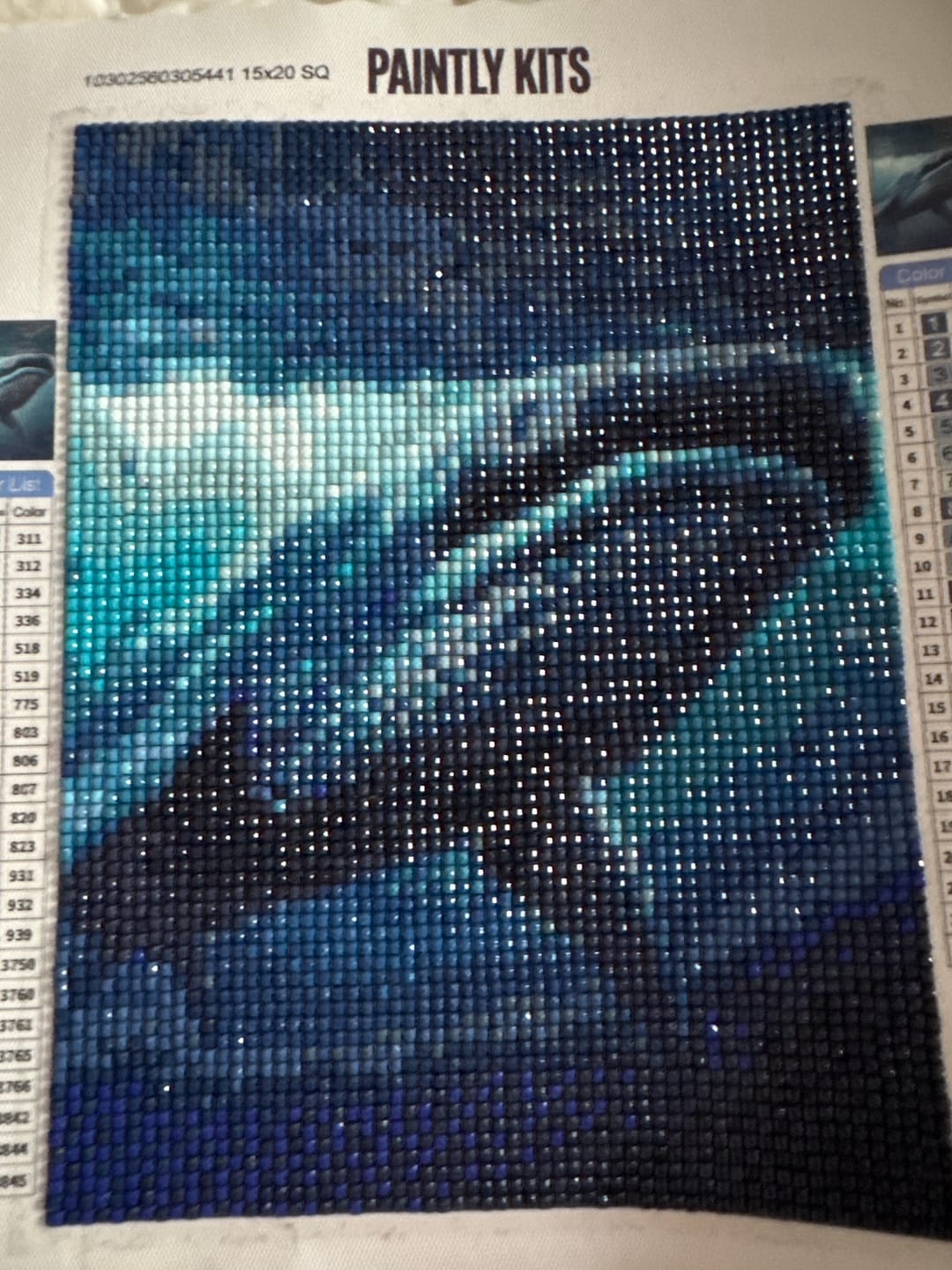 Customer photo review of Majestic Blue Whale II (Diamond Painting)