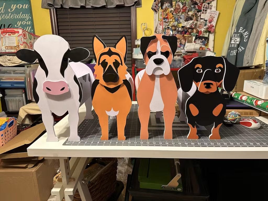 Customer photo review of Dog Planter - Boxer