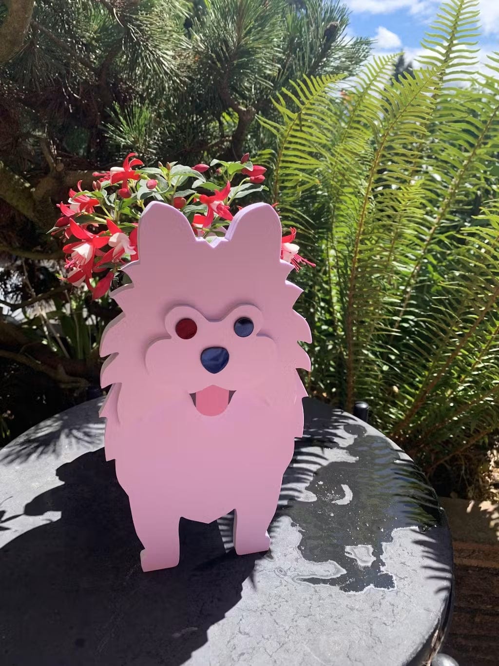 Customer photo review of Dog Planter - Pomeranian