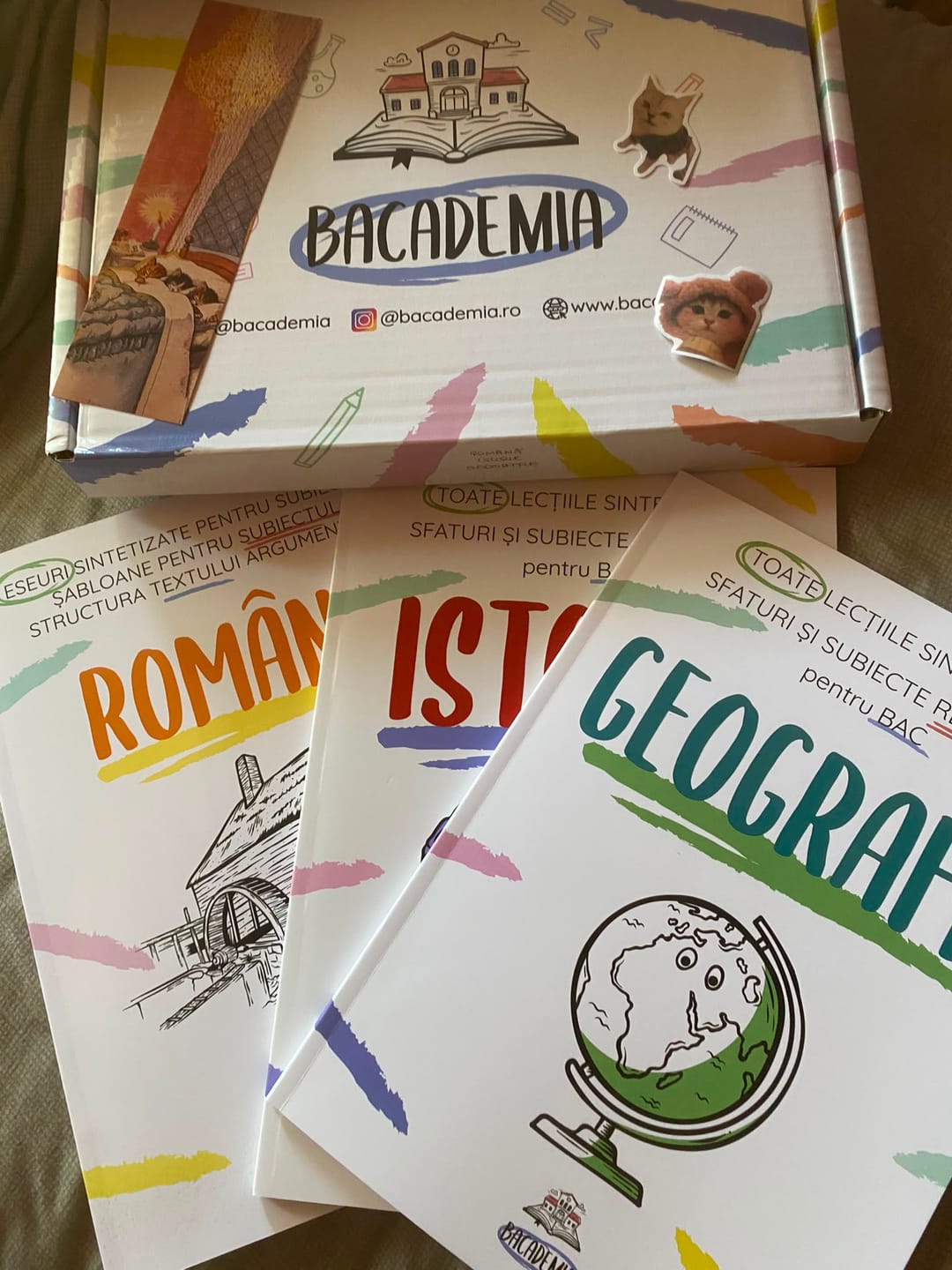 Customer photo review of Pachet Bacalaureat (Română + Istorie + Geografie) Bacademia