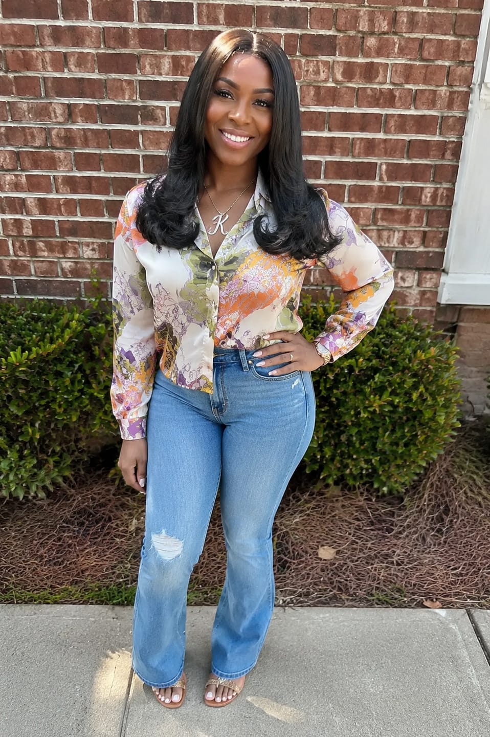 Customer photo review of Luvwin Trendy Body Wave Layered Cut 13x4 Lace Frontal Glueless Wig