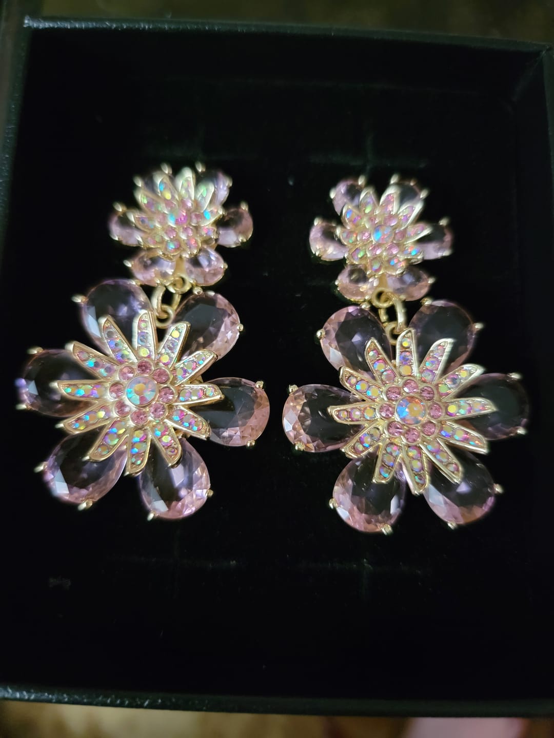 Customer photo review of HEIDI DAUS® "Anemone Garden" Floral Drop Earring