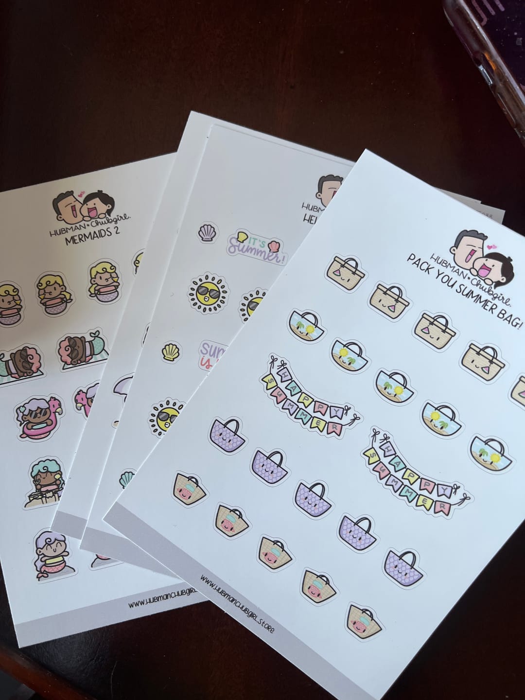 Customer photo review of Summer Mermaids Sticker Set