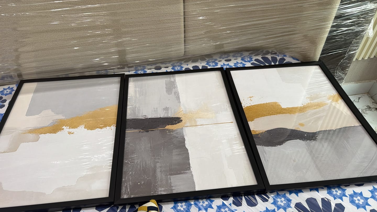 Customer photo review of Modern Neutral Art - Set of 3