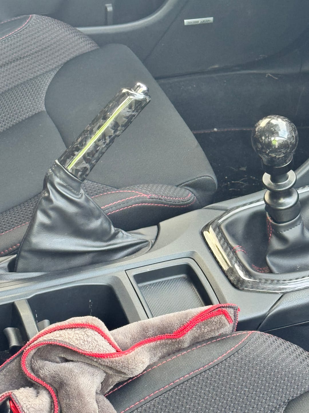 Customer photo review of 2008-2026 Subaru WRX/STi Carbon Fiber Ebrake Handle 2013-20 BRZ/FR-S/GR86