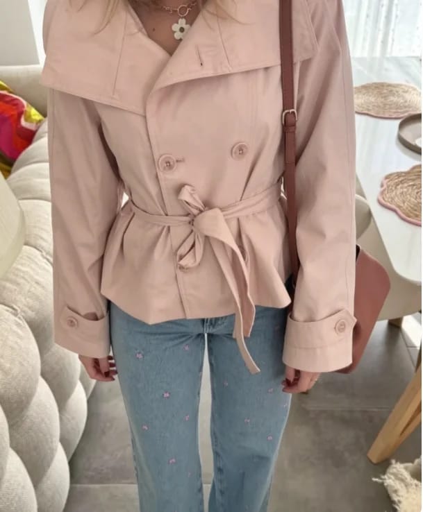 Customer photo review of Amy Belted Trench Jacket