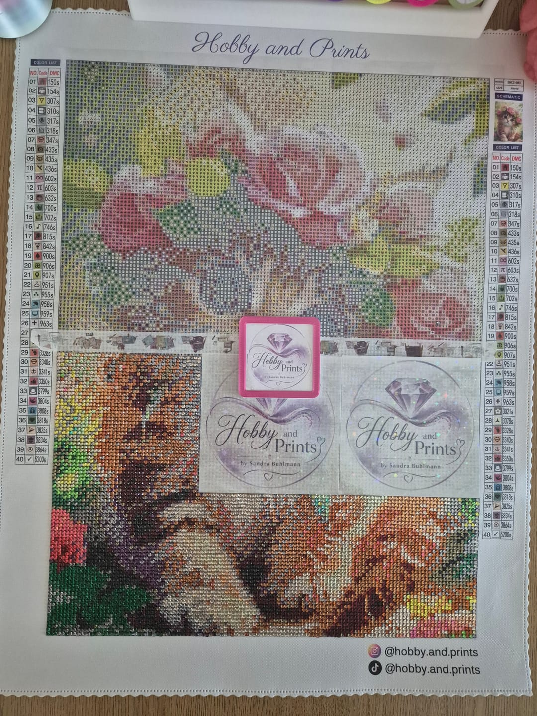 Customer photo review of Voll Kristall - süße Katze mit Rosenkranz