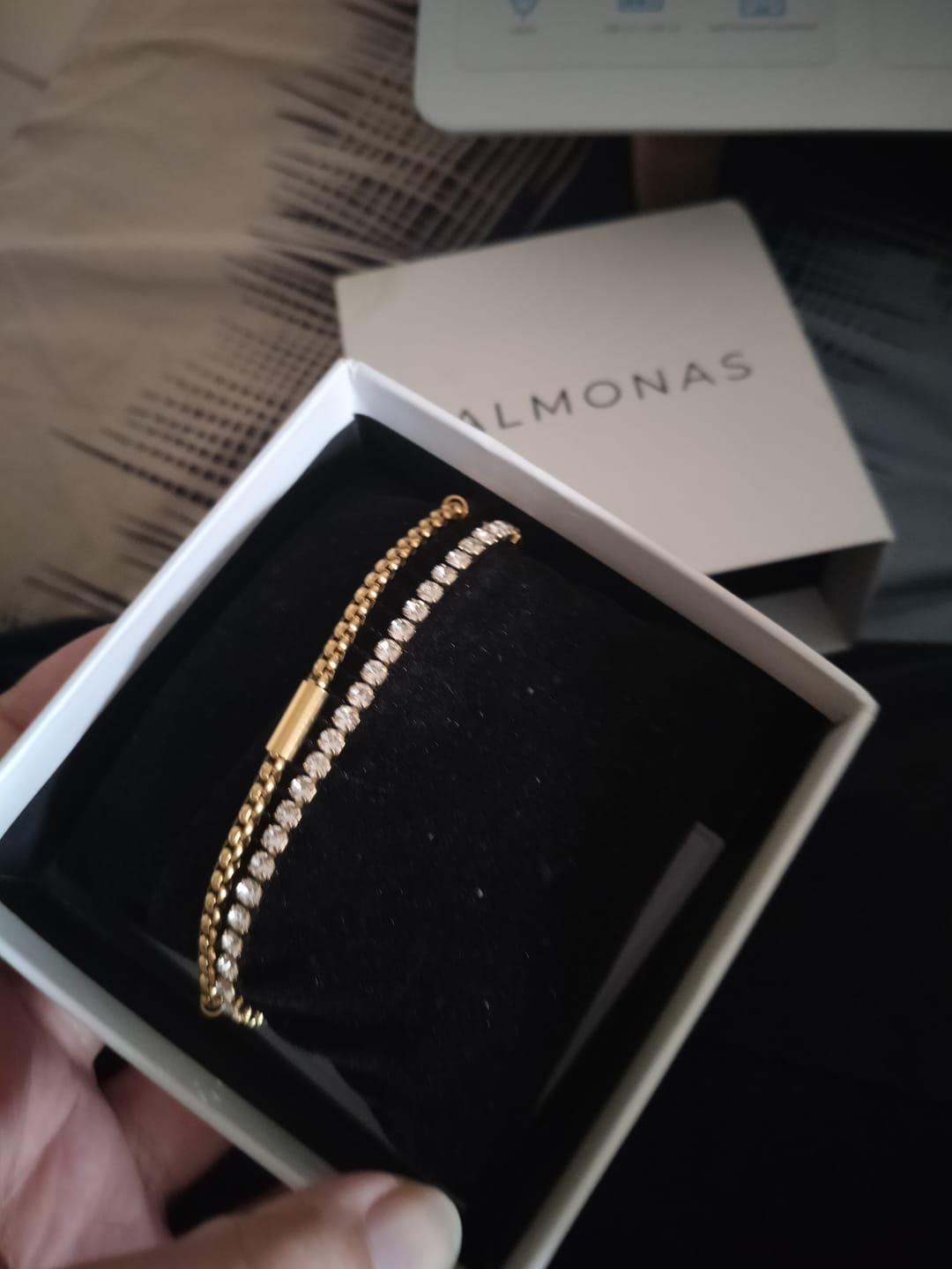 Customer photo review of Golden Glamour Layered Bracelet